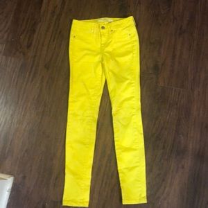 Joe’s Jeans Girls Yellow Stretch Jeans Sz 12
